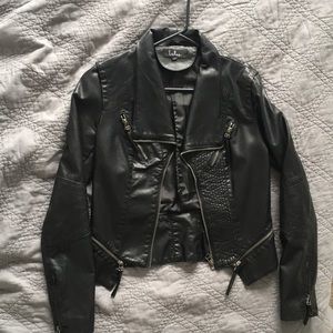 Lulus leather motto jacket